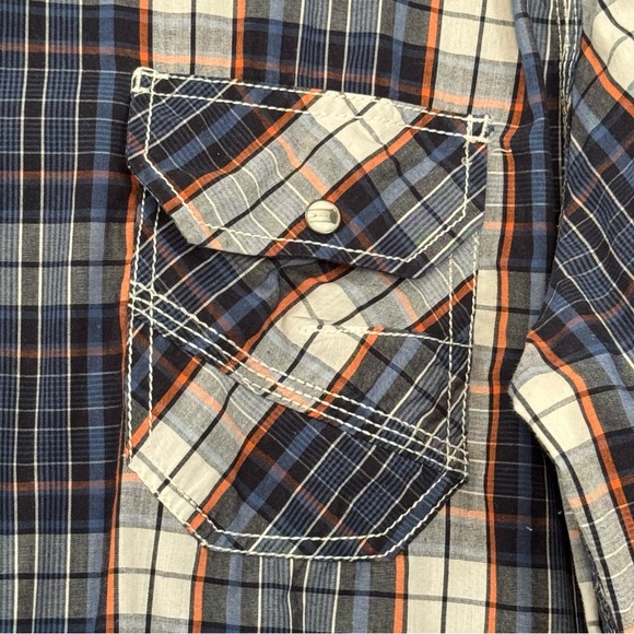 Mens Pearl Snap Collared Shirt - Long Sleeve Retro Plaid Slim Fit Men’s XXL - Picture 5 of 8